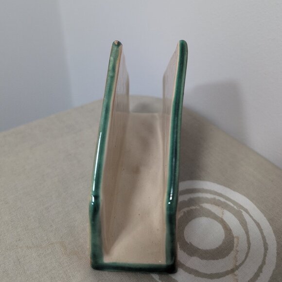 Vintage Mayolica Mexico Hand Painted Pottery Napkin Holder Sta Rosa - Picture 4 of 6